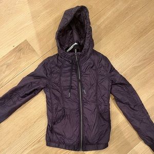 Lululemon Glyde Scuba Hoodie in Boysenberry - Double Zipper, Thumb Holes Sz 4